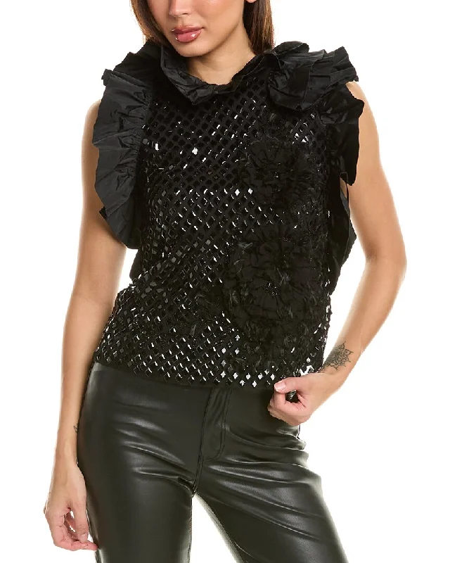 Alberta Ferretti Embellished Blouse Loose Oversized Blouse