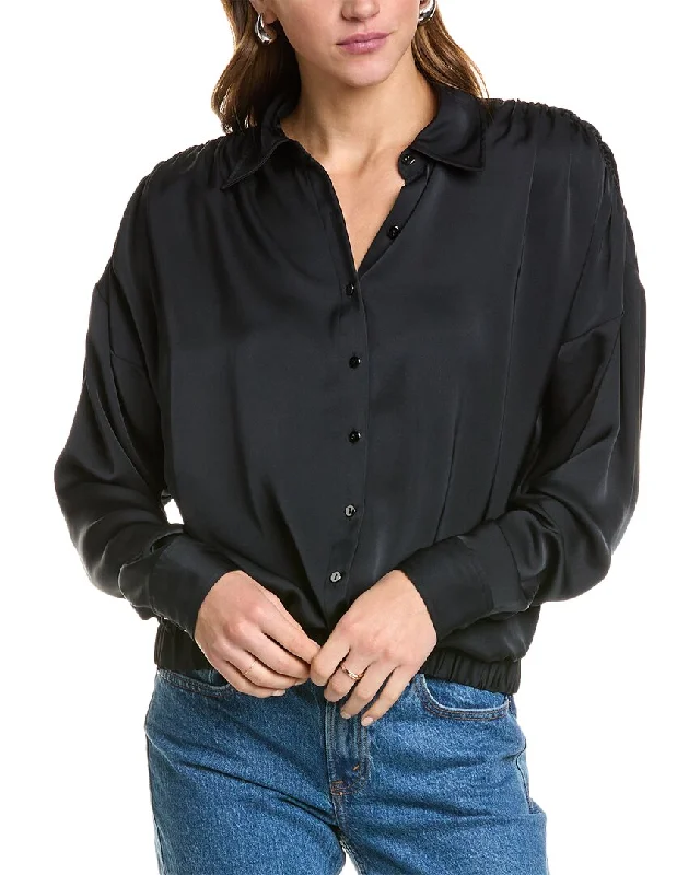 Ramy Brook Sofia Blouse Textured Cotton Blouse