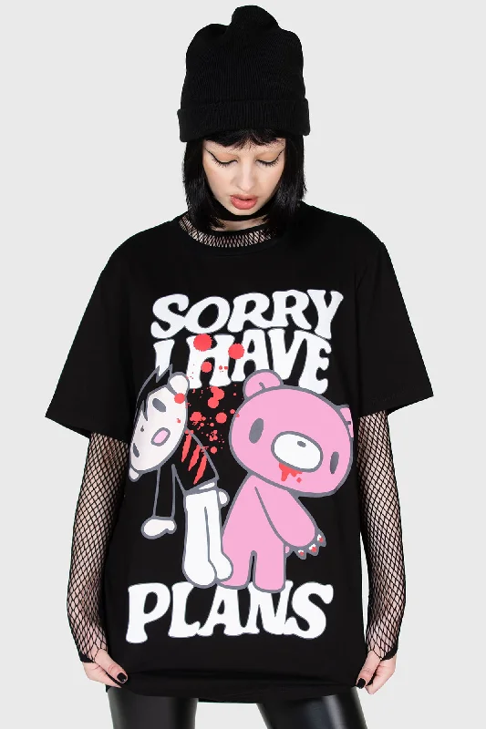 I Have Plans T-Shirt-- Polka Dot Checkered Tartan