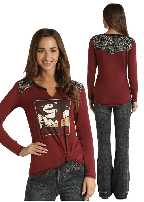 Women's White Label T-Shirt #WLWT22X01U-- Welt Pockets Slit Pockets