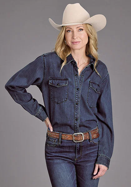 Women's Stetson Snap Front Shirt #11-050-0565-1063-- Collared Crew Neck Turtle Neck
