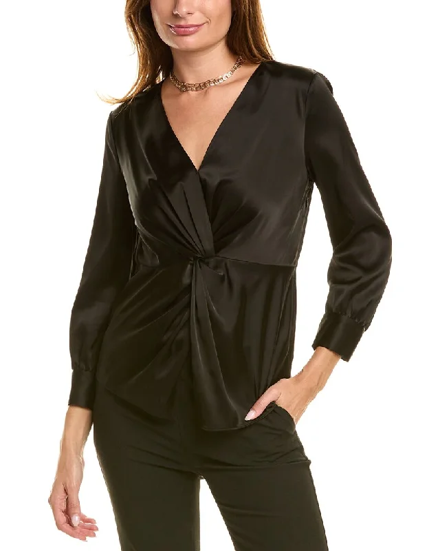 Theory Twist Blouse Elegant Peplum Blouse