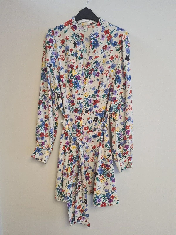 Michelle Keegan Floral Button Mini Dress Size 10 Ref****V500 Elegant Silk Mini Dress