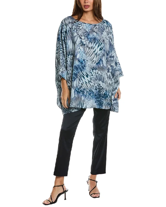 St. John Draped Blouse Peter Pan Collar Blouse