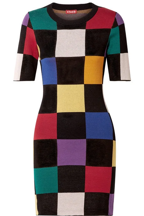 Omars checked mercerized cotton mini dress Stylish Ruffle Mini Dress