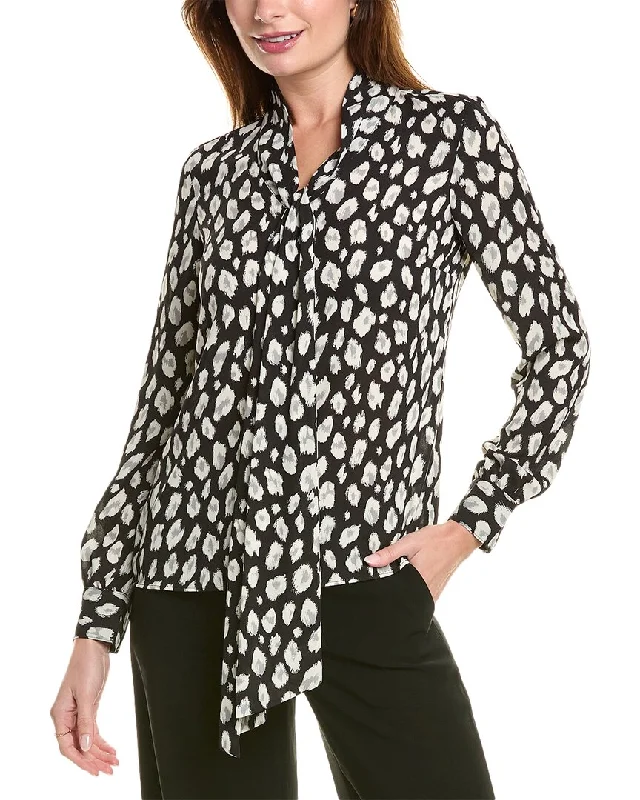 Brooks Brothers Printed Blouse Airy Cotton Blouse