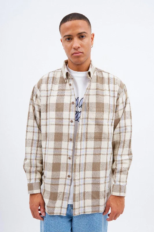 State Shirt - Bone Check-- Chenille Brocade Lace