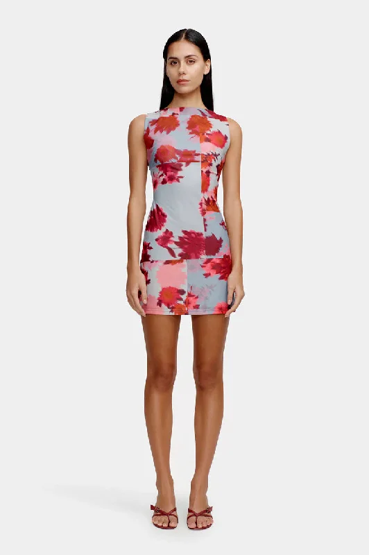 Ownley Teisha Mini Dress - Bouquet Chic Pleated Mini Dress