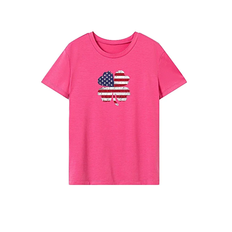 Maxbell Maxbell Women's T Shirt Summer Outfits Clothing Summer Tops for Trip Street Vacation M Rose Pink-- Jersey Fabric Tulle Fabric Batik Fabric Maxbell Maxbell Women's T Shirt Summer Outfits Clothing Summer Tops for Trip Street Vacation M Rose Pink-- Jersey Fabric Tulle Fabric Batik Fabric