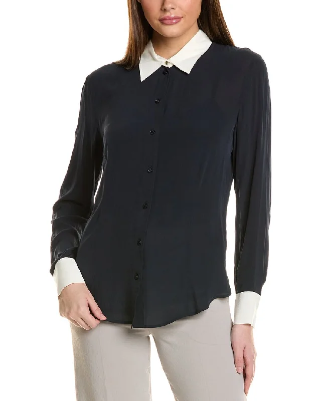 Hugo Boss Billah Blouse Embroidered Cotton Blouse