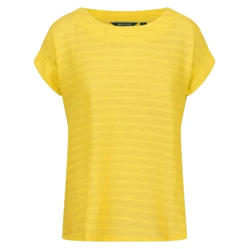 Regatta Womens/Ladies Adine Stripe T-Shirt-- Chenille Blend Fleece Blend Nylon Blend Regatta Womens/Ladies Adine Stripe T-Shirt-- Chenille Blend Fleece Blend Nylon Blend