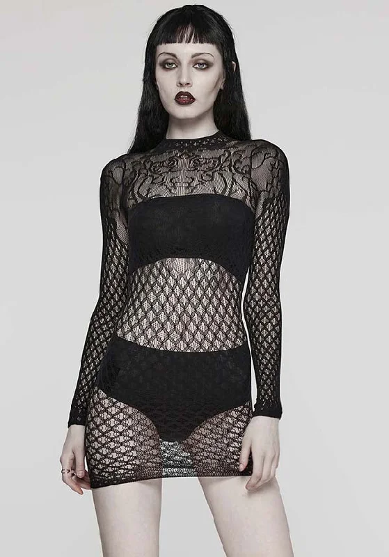 Thorn Mesh | CUTOUT MINI DRESS Trendy Camisole Mini Dress