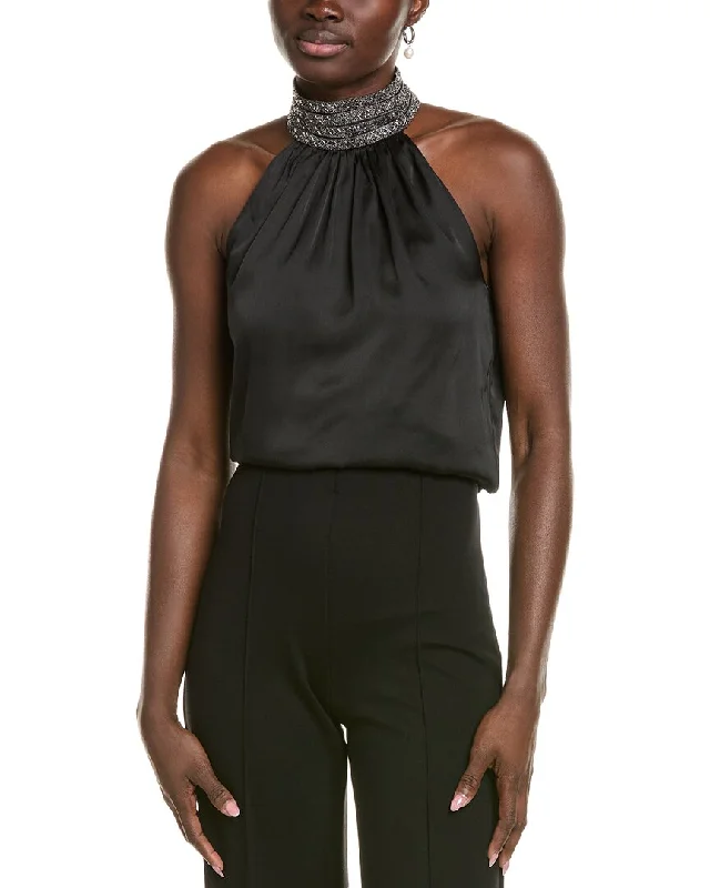Ramy Brook Daisie Blouse Mandarin Collar Blouse