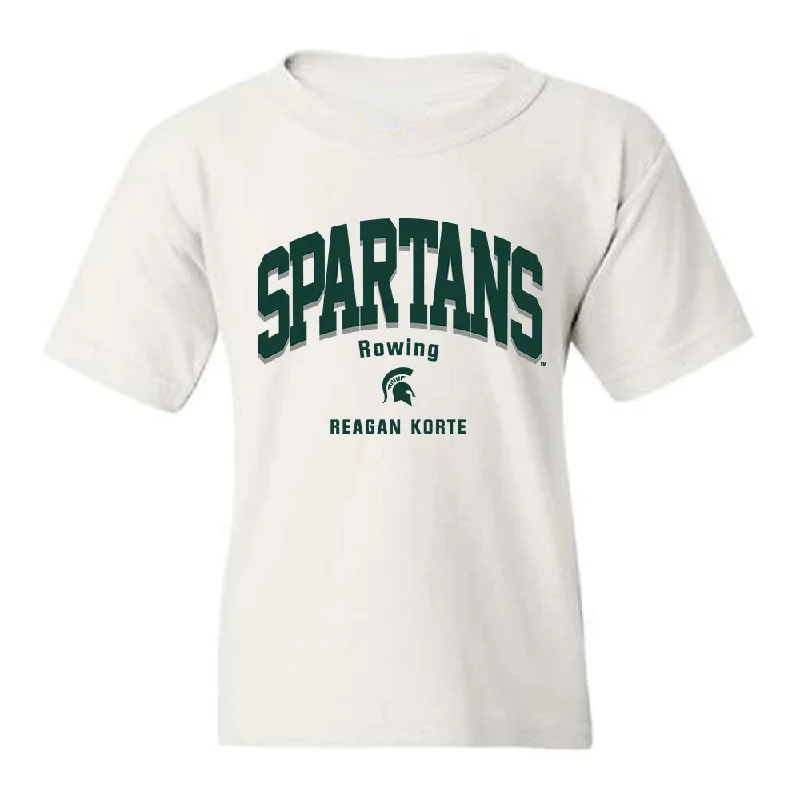 Michigan State - NCAA Women's Rowing : Reagan Korte - Classic Fashion Shersey Youth T-Shirt-- Knit Fabric Woven Fabric Fleece Fabric