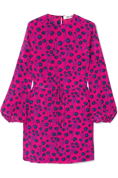 Cara printed silk crepe de chine mini dress Fashionable Summer Mini Dress