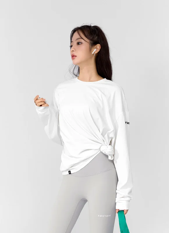 Basic Long Sleeve T-shirts-- Wool Fabric Cashmere Fabric Tweed Fabric