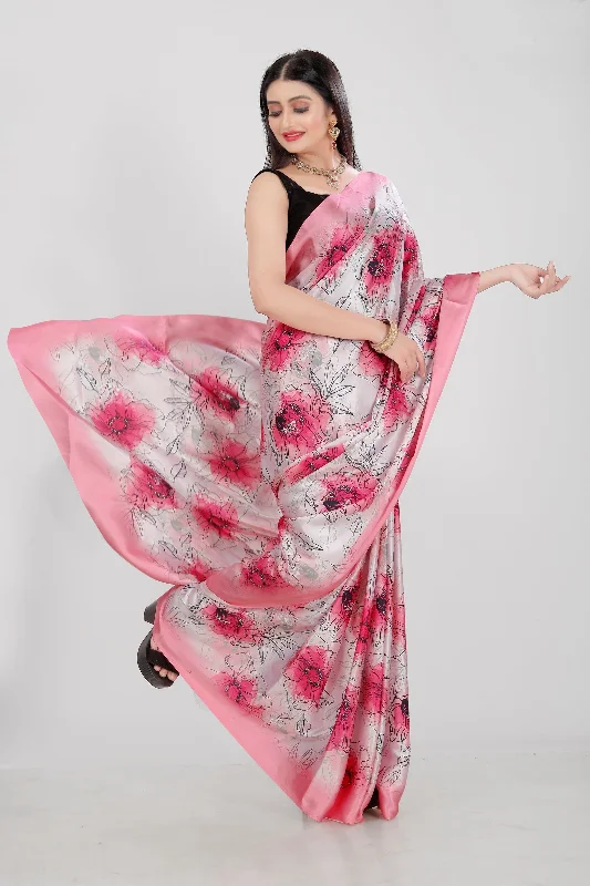 Sonakshi Women's Multicolor Pure Japan Satin Digital Printed Designer Saree with Blouse Textured Cotton Blouse Sonakshi Women's Multicolor Pure Japan Satin Digital Printed Designer Saree with Blouse Textured Cotton Blouse