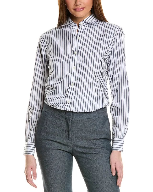 Brooks Brothers Classic Fit Blouse Casual Stripe Blouse