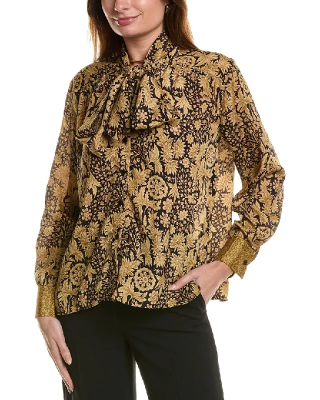 Anna Kay Jungle Blouse Frilled Cuff Blouse