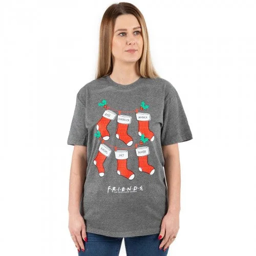 Friends Womens/Ladies Stocking Christmas T-Shirt-- Jersey Fabric Tulle Fabric Batik Fabric Friends Womens/Ladies Stocking Christmas T-Shirt-- Jersey Fabric Tulle Fabric Batik Fabric