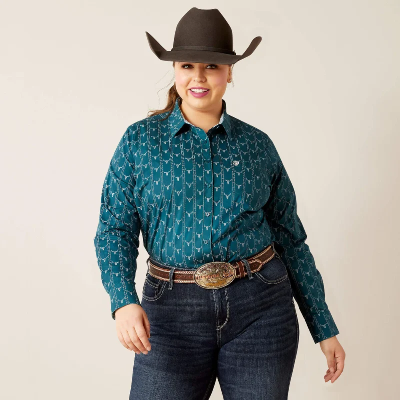 Women's Ariat Wrinkle Resist Kirby Stretch Button Down Shirt #10046703X-- Thin T-Shirt Open Front Quick Dry Women's Ariat Wrinkle Resist Kirby Stretch Button Down Shirt #10046703X-- Thin T-Shirt Open Front Quick Dry