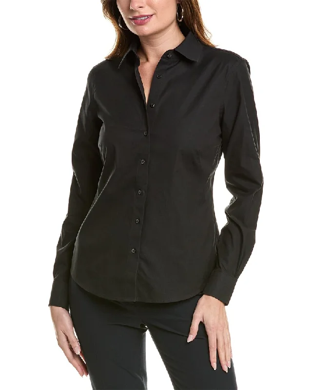 Brooks Brothers Fitted Blouse Feminine Tie Blouse