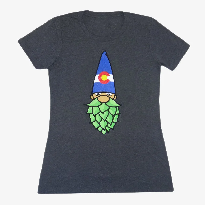 Women's Colorado Hops Gnome T-Shirt-- Collared T-Shirt Boat Neck A-Line