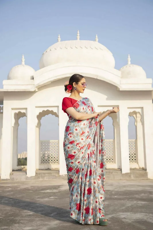 Sonakshi Multicolor Digital Printed Pure Japan Satin Designer Saree with Blouse Drape Neck Blouse Sonakshi Multicolor Digital Printed Pure Japan Satin Designer Saree with Blouse Drape Neck Blouse