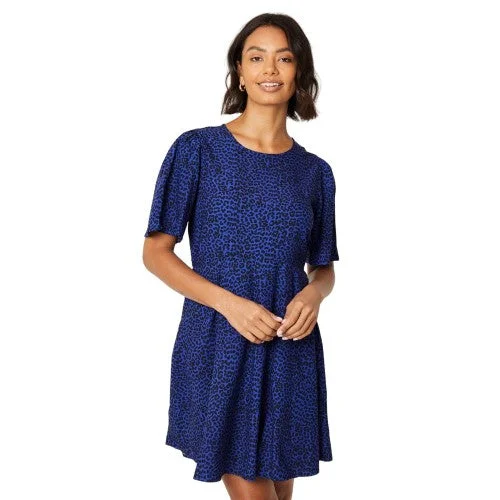 Dorothy Perkins Womens/Ladies Animal Print Angel Sleeve Mini Dress Comfortable Casual Mini Dress