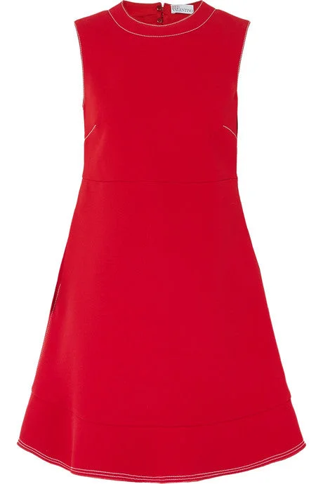 Cutout bow-detailed crepe mini dress Cozy Ruched Mini Dress
