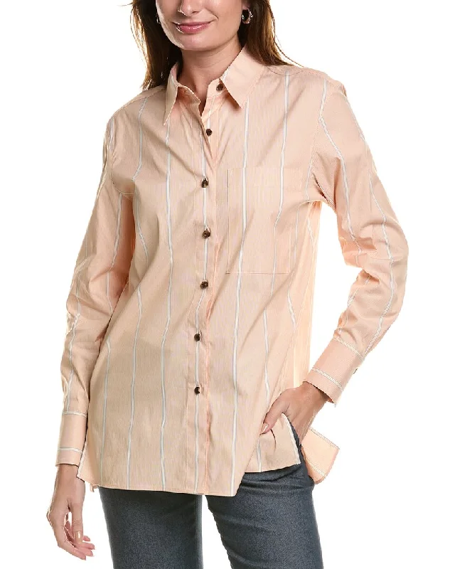 Lafayette 148 New York Greyson Blouse Feminine Tie Blouse