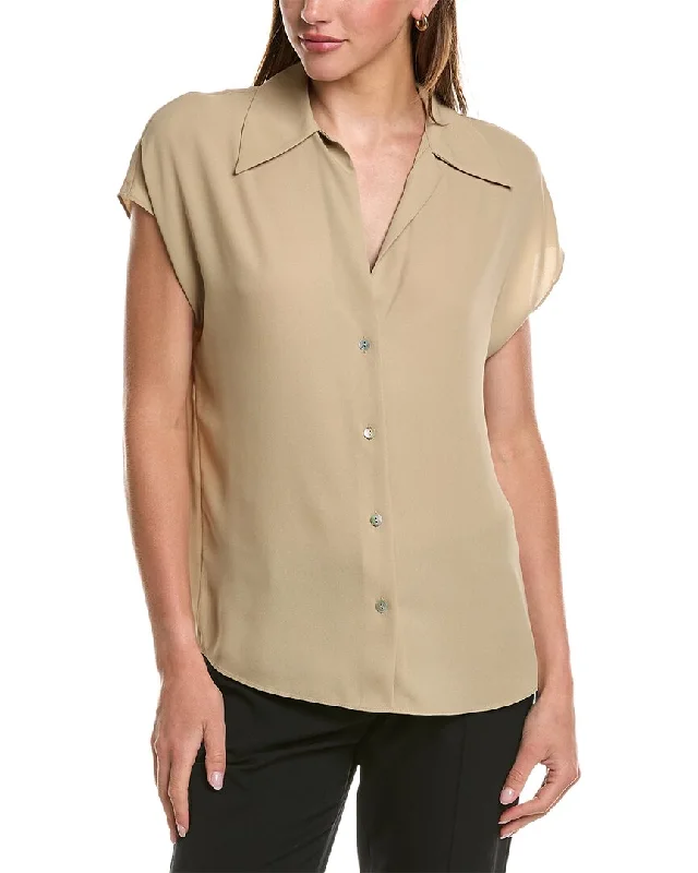Vince Cap Sleeve Blouse Side Tie Blouse