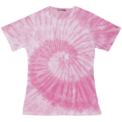 Colortone Womens/Ladies Short Sleeve Spider Tie Dye T-Shirt-- Satin Blend Silk Blend Wool Blend Colortone Womens/Ladies Short Sleeve Spider Tie Dye T-Shirt-- Satin Blend Silk Blend Wool Blend