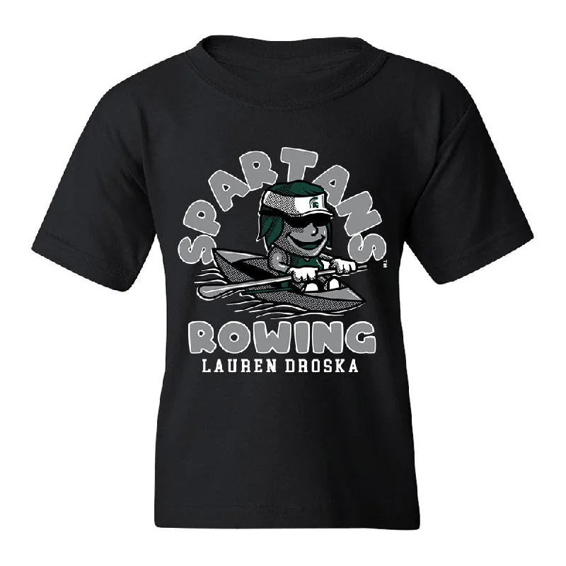 Michigan State - NCAA Women's Rowing : Lauren Droska - Fashion Shersey Youth T-Shirt-- Notch Collar Peter Pan Collar Cowl Neck