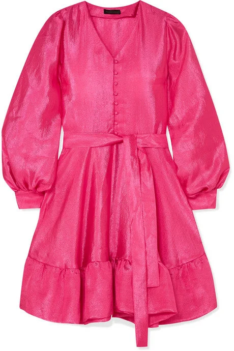 Farrow ruffled crinkled-taffeta mini dress Comfortable Boho Mini Dress
