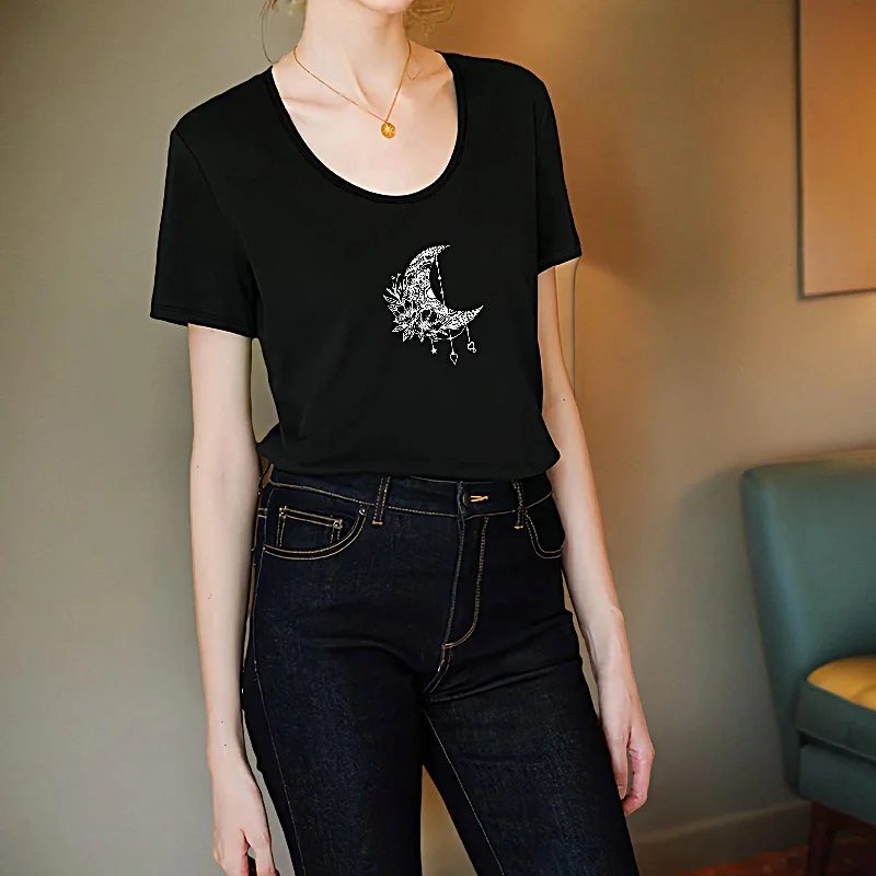Maxbell Womens T Shirt Summer Trendy Soft Summer Tops for Street Backpacking Camping L Black-- Ribbed T-Shirt High Neck Heavyweight Maxbell Womens T Shirt Summer Trendy Soft Summer Tops for Street Backpacking Camping L Black-- Ribbed T-Shirt High Neck Heavyweight