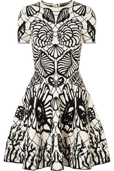 Jacquard-knit mini dress Cozy Satin Mini Dress