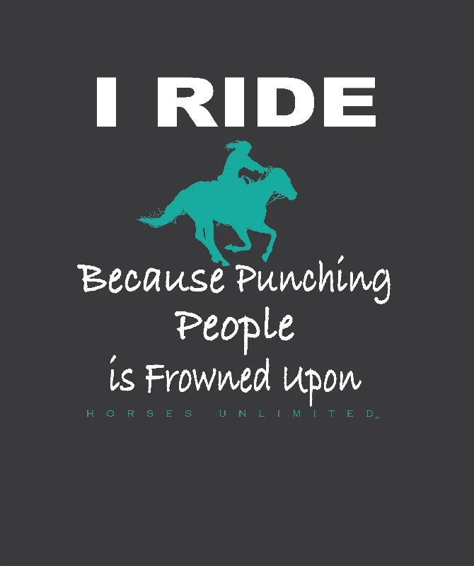 Women's Horses Unlimited Punching T-Shirt #UH-7670X-- Real Fur Shearling Chenille