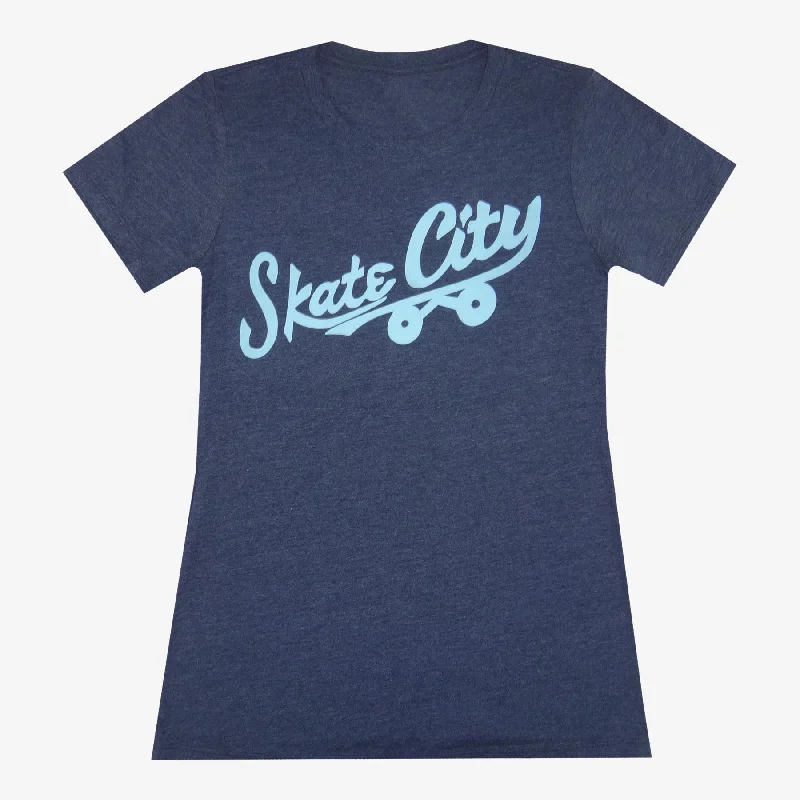 Women's Skate City T-Shirt-- Rayon Velvet Corduroy
