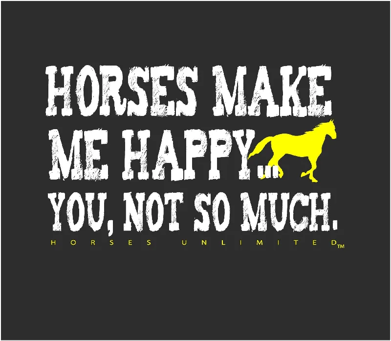 Women's Horses Unlimited Not So Much T-Shirt #UH-7633X-- Fashionable Trendy Casual