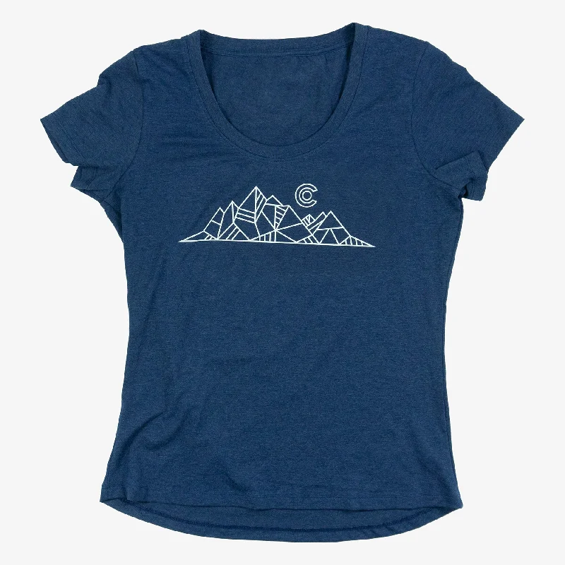 Women's Colorado Geometric T-Shirt-- Zippered Front Buttoned Front Snap Front