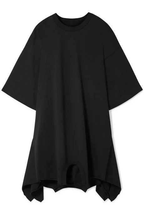 Oversized asymmetric cotton-jersey mini dress Comfortable Shift Mini Dress