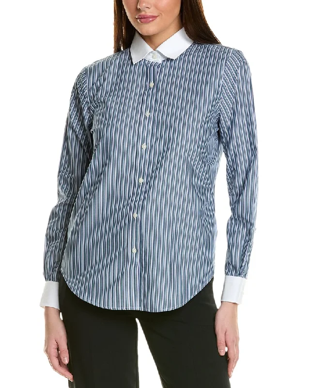 Brooks Brothers Classic Fit Blouse Silky Tunic Blouse