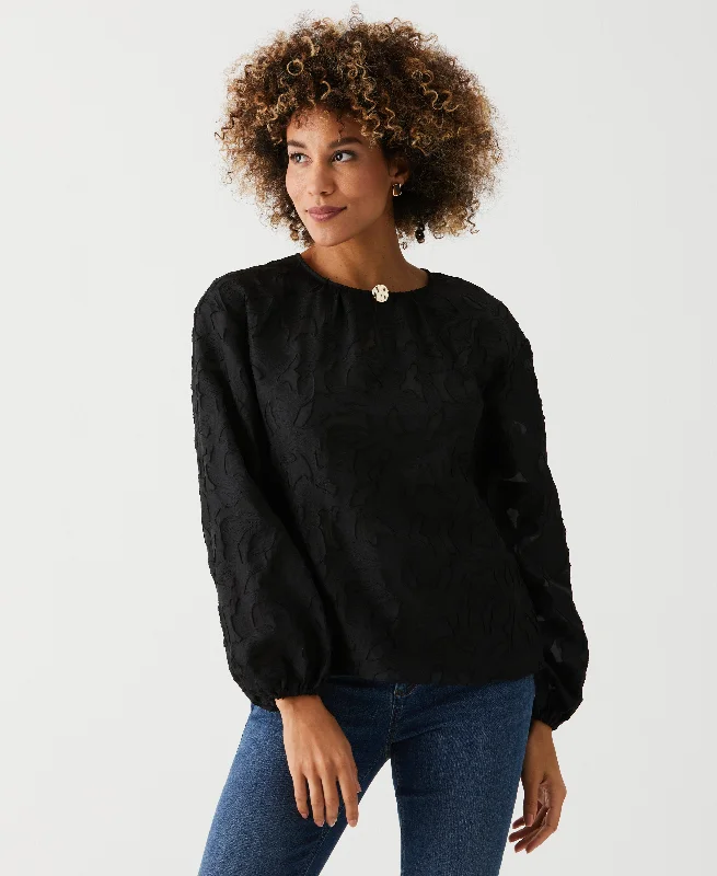 Petite Clip Organza Blouse Backless Summer Blouse