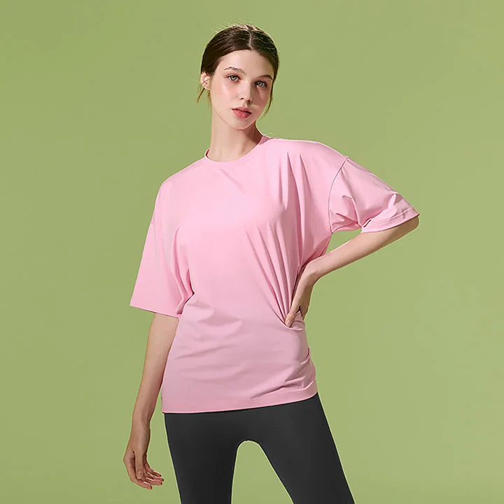 Ice Feather Over Fit T-Shirt-- Print Jacquard Patchwork