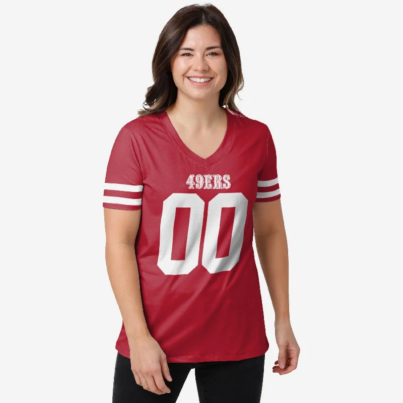 San Francisco 49ers Womens Gameday Ready Lounge Shirt-- Mesh Blend Leather Blend Suede Blend San Francisco 49ers Womens Gameday Ready Lounge Shirt-- Mesh Blend Leather Blend Suede Blend