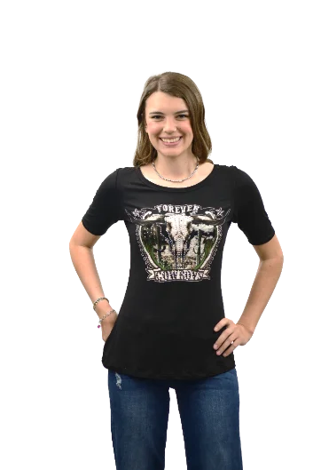 Women's Liberty Wear T-Shirt #7042X-- Mesh Blend Leather Blend Suede Blend