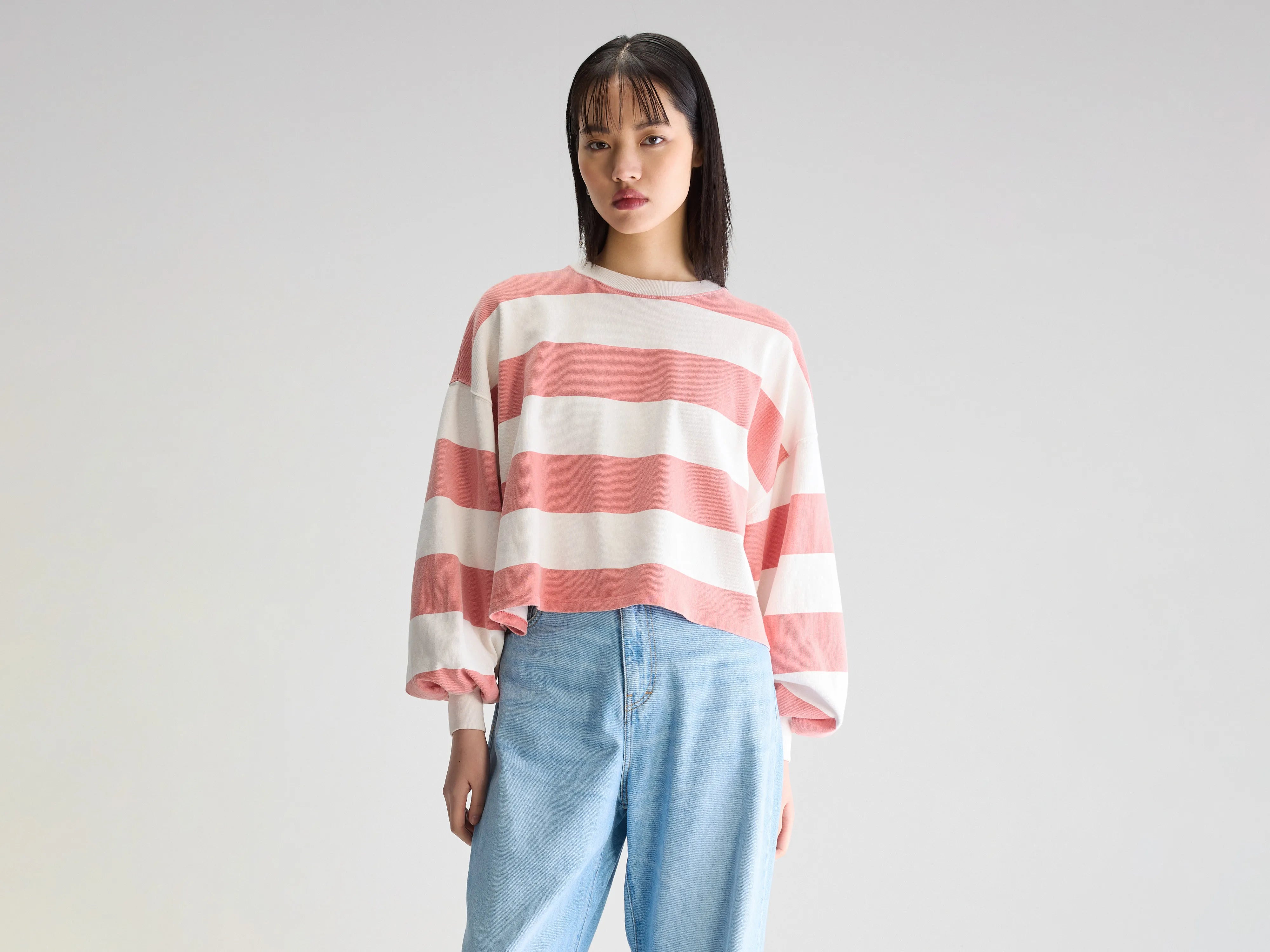 Franco long-sleeve t-shirt (251 / W / STRIPE A)-- Chenille Brocade Lace