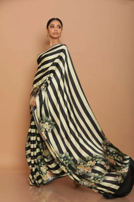 Sonakshi Multicolor Digital Printed Pure Japan Satin Saree with Blouse Sleeveless Summer Blouse Sonakshi Multicolor Digital Printed Pure Japan Satin Saree with Blouse Sleeveless Summer Blouse