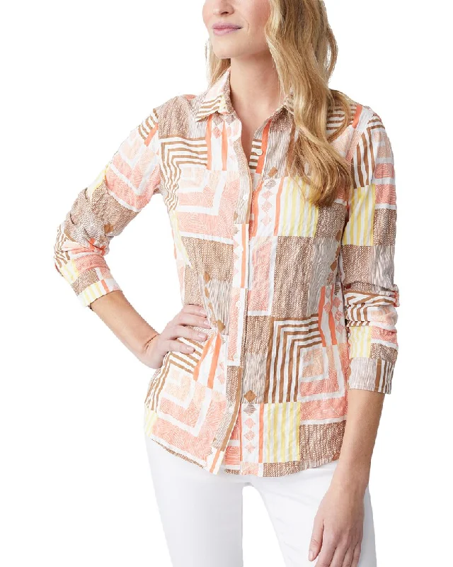 J.Mclaughlin Lois Blouse Collared Satin Blouse